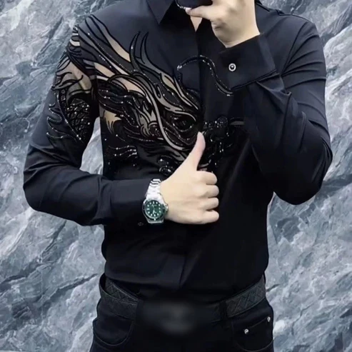 Черная рубашка 9972