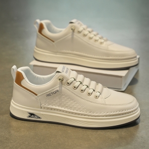 мужские кроссовки с кожаным верхом и дышащими 9987